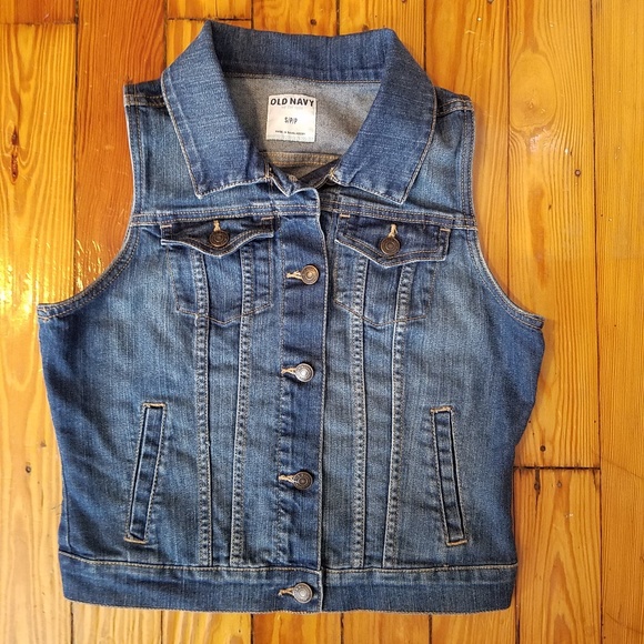 womens denim vest old navy